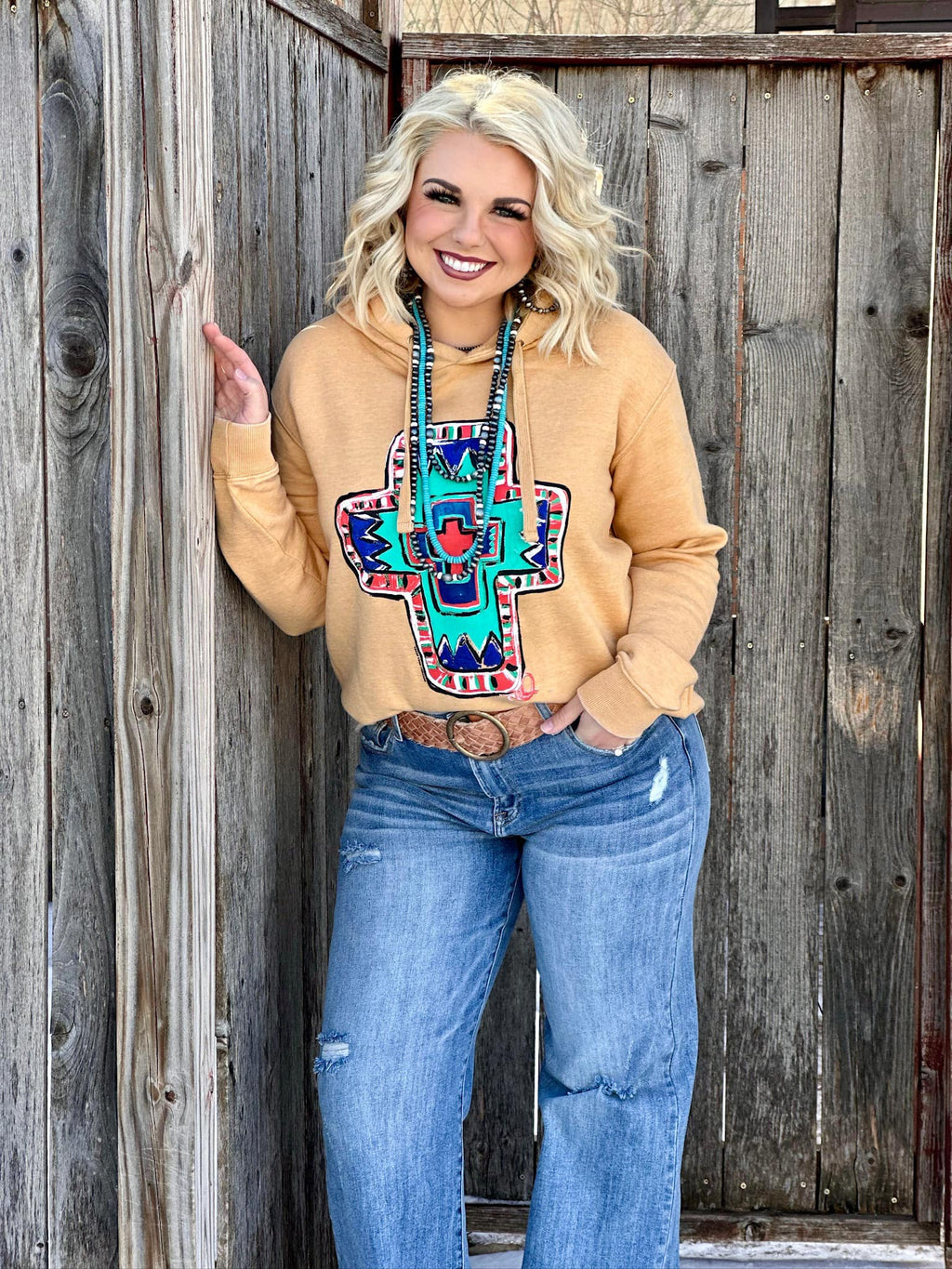 The Judd Cross Hoodie Lazy JM Boutique