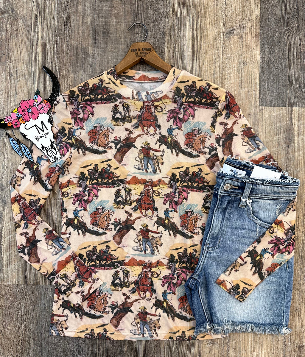 The Cowboy Sheer Top Lazy JM Boutique