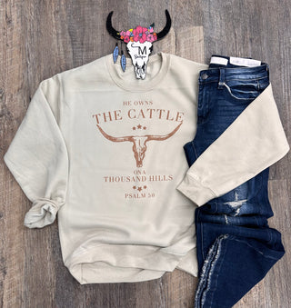 The He Owns The Cattle Sweatshirt