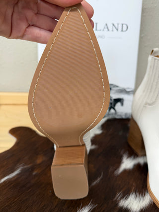 White Marc Fisher Booties