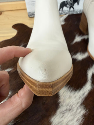 White Marc Fisher Booties