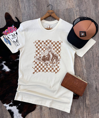 The Checkered Bronc T-Shirt