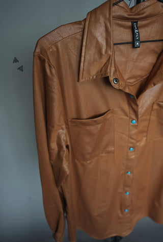 The Saddle Lux Leather Button Up