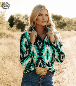 The Turquoise Aztec Pullover