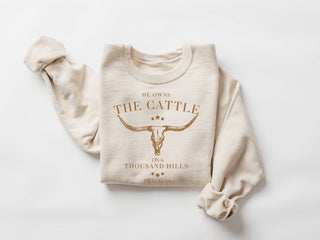 The He Owns The Cattle Sweatshirt