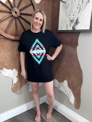 The Aztec Boyfriend T-Shirt Dress