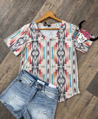 The Spring Aztec Top